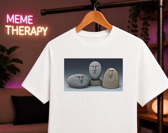OOF Stone Meme Shirt, Funny Oof Rock T-Shirt, Stone Face Meme Tee, Internet Meme Graphic Shirt, Funny Gamer Gift