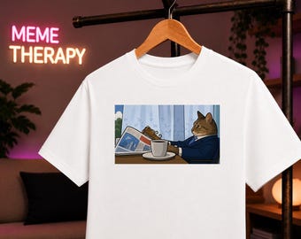 I Should Buy a Boat Cat Shirt, Funny Investment Cat Meme T-Shirt, Wealth Mindset Cat Tee, Internet Meme Graphic Shirt