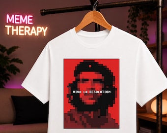 Viva La Resolution Shirt, Pixelated Meme T-Shirt, Low Resolution Funny Tee, Internet Meme Shirt, Gamer Graphic Tee