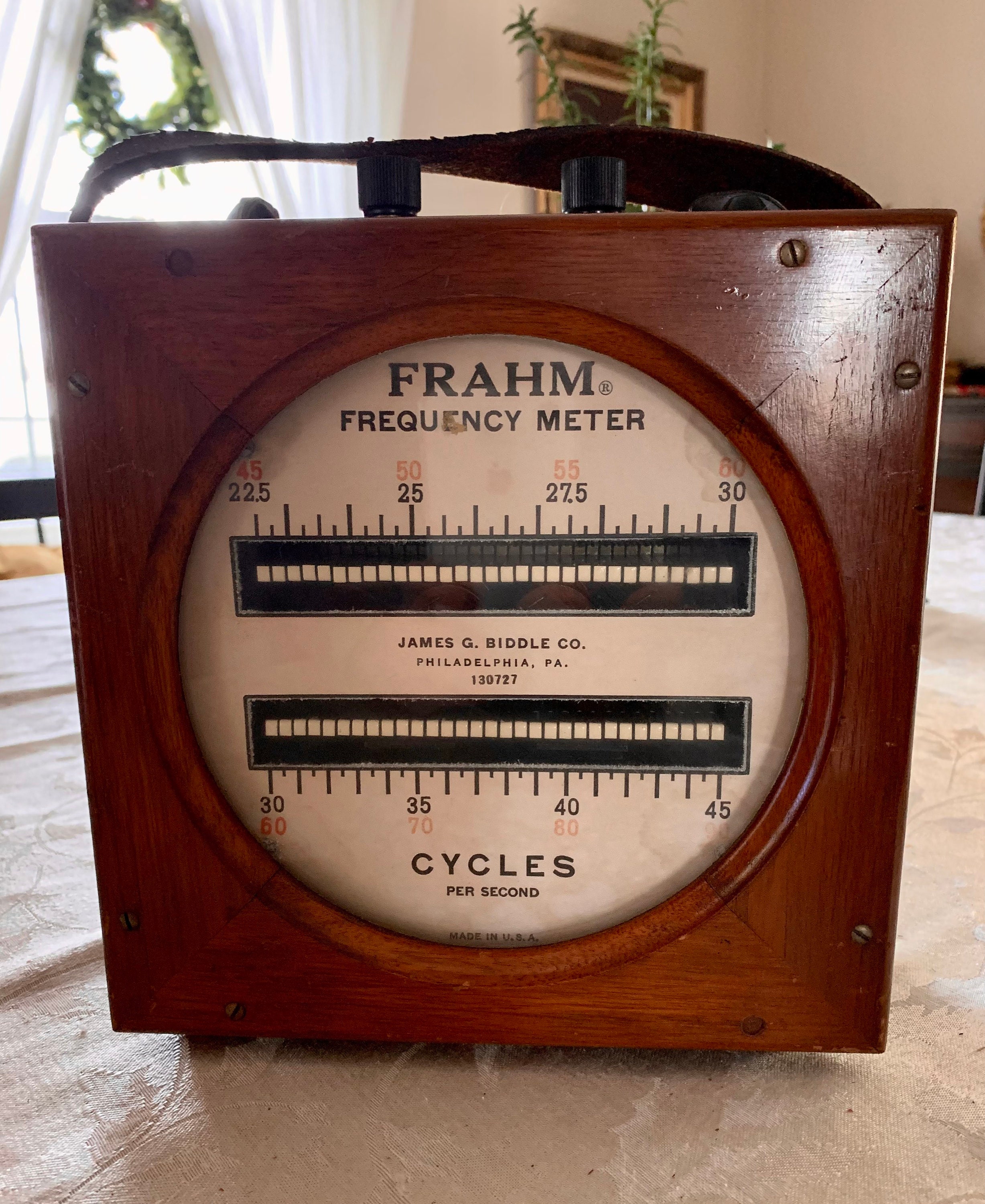 Vintage Frahm Frequency Indicator by James G Biddle