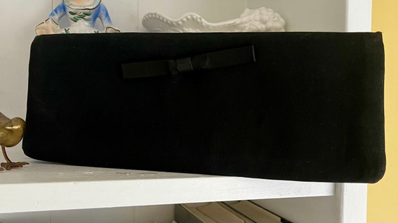 Vintage Harry Levine black clutch bag - image 3