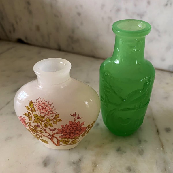 Vintage snuff bottle set of two