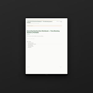 Uitvoerende disfunctie Tijdsblokkering | ADHD dagelijks uurschemaplanner afbeelding 3