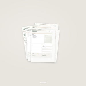 May include: A stack of white paper planner sheets featuring black text and light orange accents. The top sheet is titled Today's Schedule and includes sections for tasks, notes, and a daily timeline, organised with clear headings and lines.