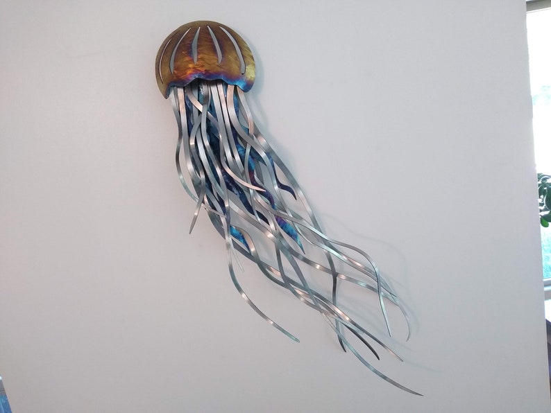 Extra Large Jellyfish Wall Metal Art Etsy
