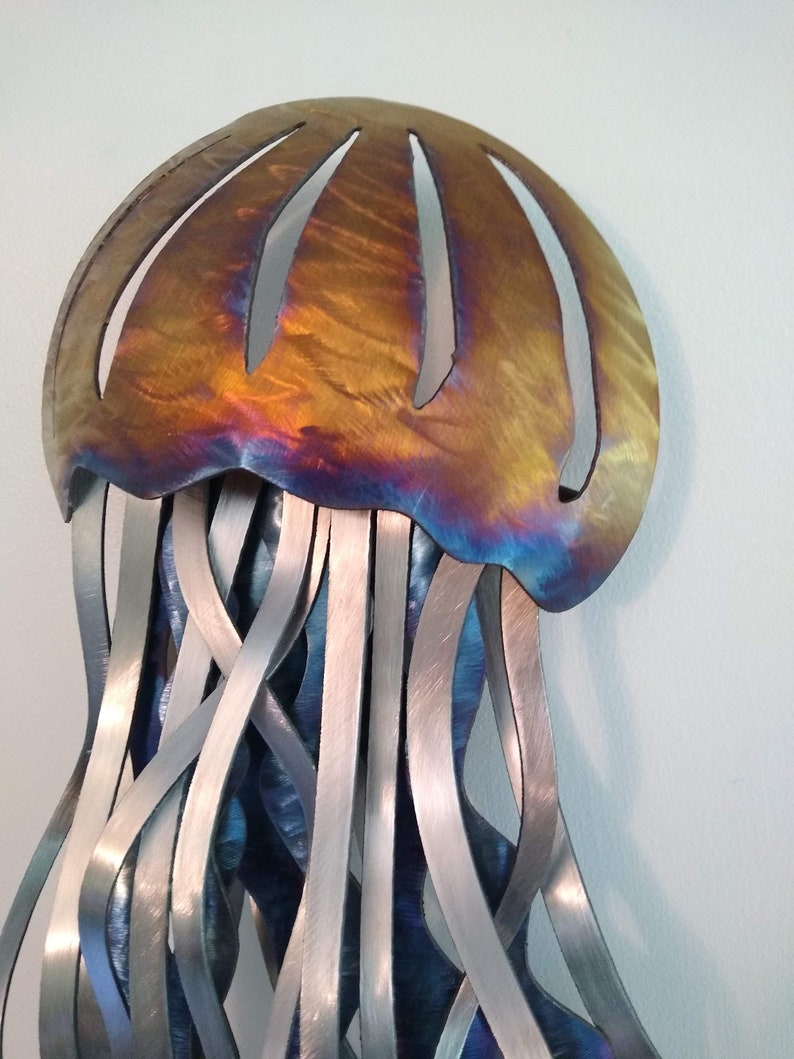 Extra Large Jellyfish Wall Metal Art Etsy