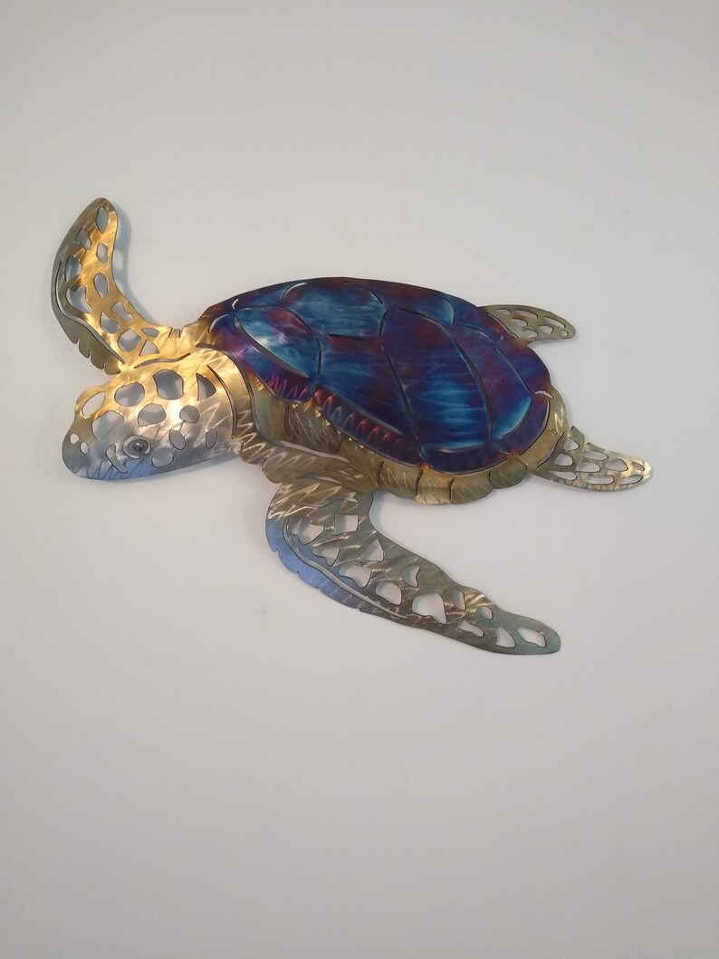 Large Sea Turtle Stainless Steel Wall Metal Art. Etsy