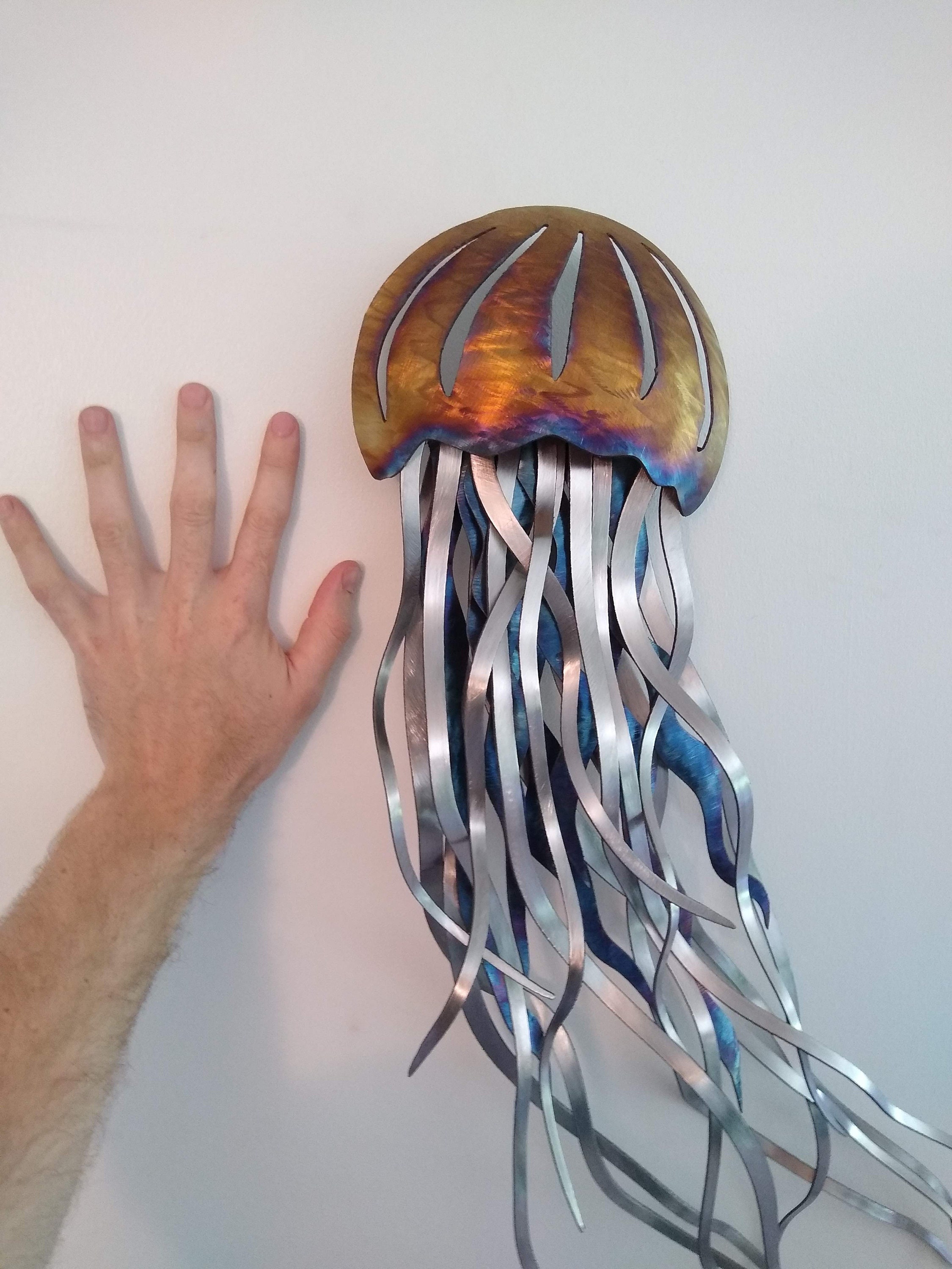 Extra Large Jellyfish Wall Metal Art Etsy