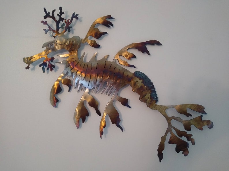 Leafy Dragon Wall Metal Art image 1