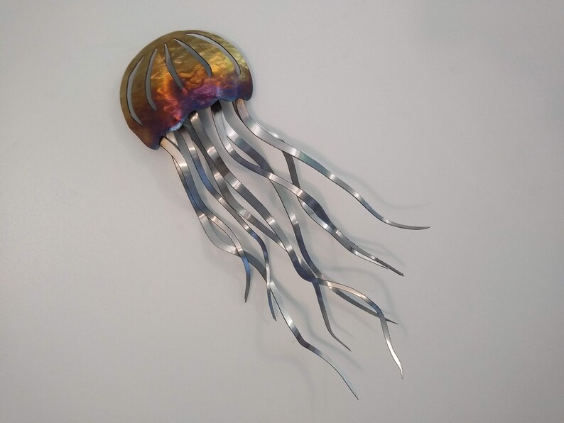Large Jellyfish Wall Metal Art Etsy