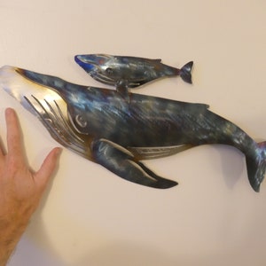 Humpback Whale and Calf Wall Metal Art image 4