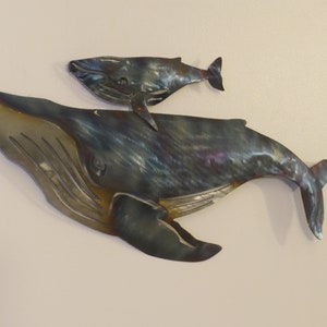 Humpback Whale and Calf Wall Metal Art image 3