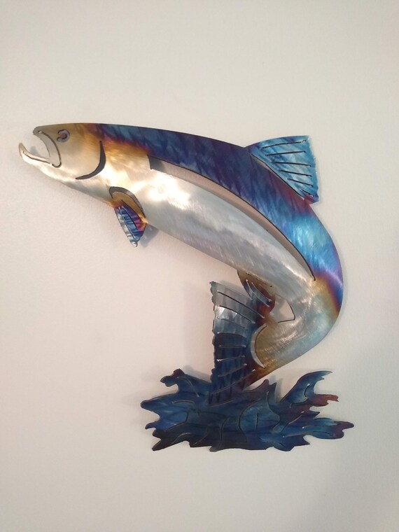 Salmon Wall Art Stainless Steel Etsy
