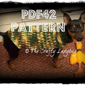 Crochet dog sweater pattern - size XS only - PDF42 digital download