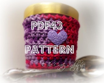 Crochet ice cream cozy I pattern - pint size - 473 mL - PDF43 digital download