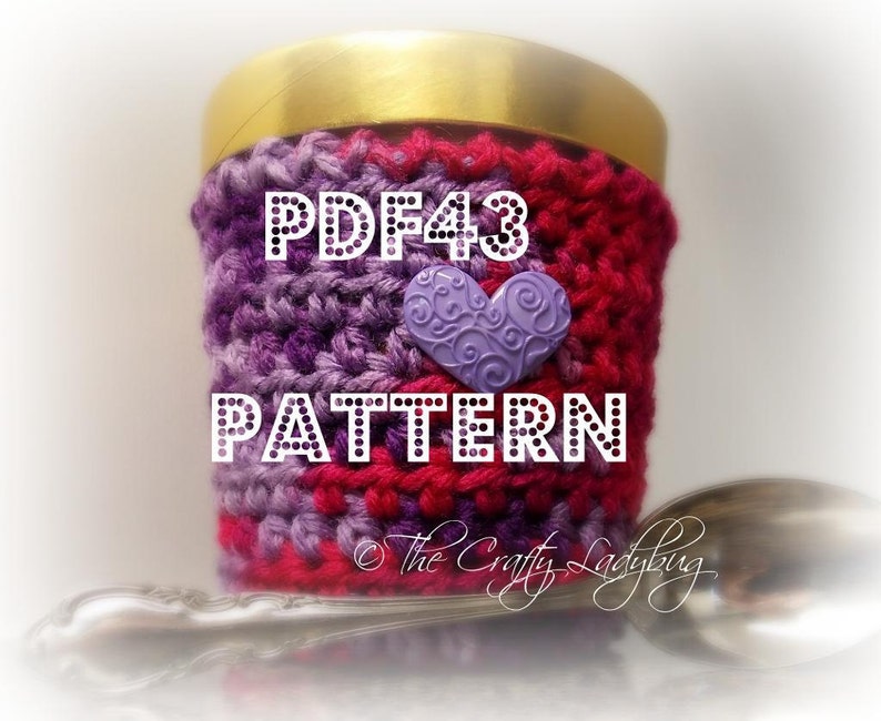 Crochet ice cream cozy I pattern pint size 473 mL PDF43 digital download image 1