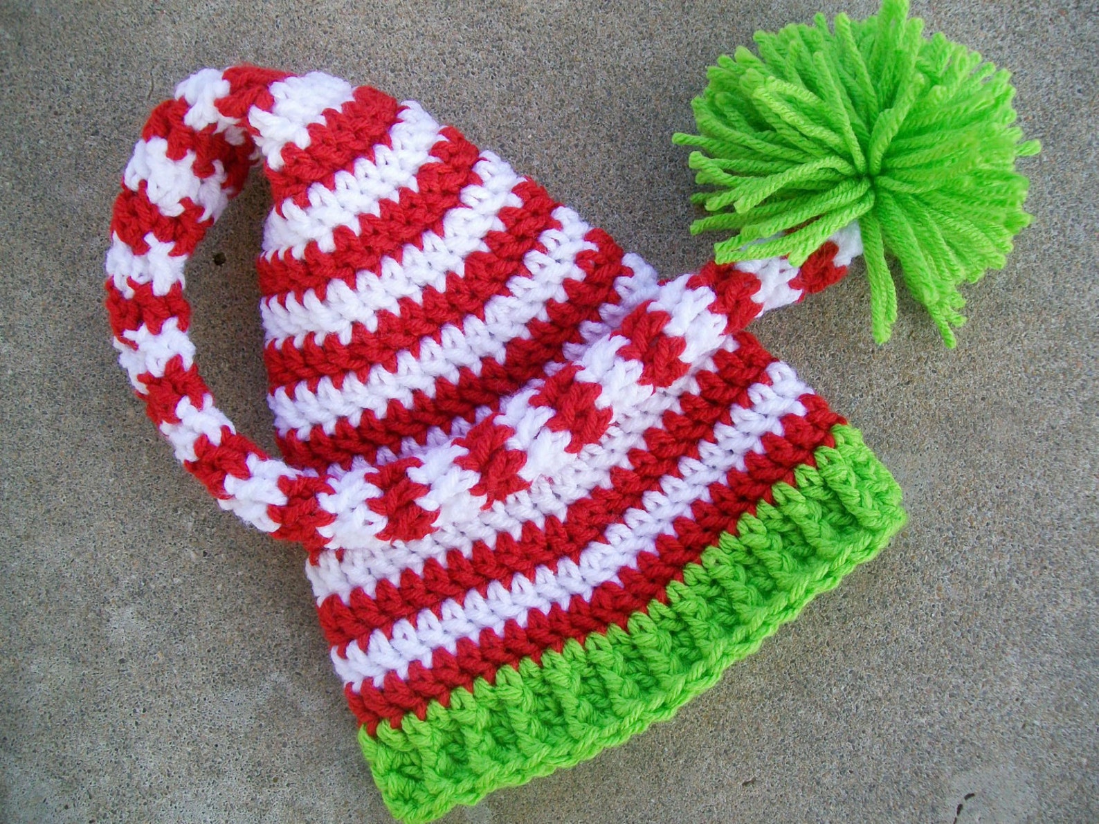 Long Tail Elf Hat Crochet Pattern 7 Sizes Newborn to Etsy
