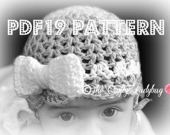 Just the Bows crochet pattern - 4 sizes included - PDF19 instant download