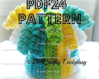 Super Silly Curly Q crochet hat pattern - newborn to adult sizes - PDF24