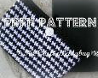 eReader sleeve crochet pattern - Houndstooth design / Kindle Fire / iPad / Nook / Sony / Samsung / any eReader - PDF11