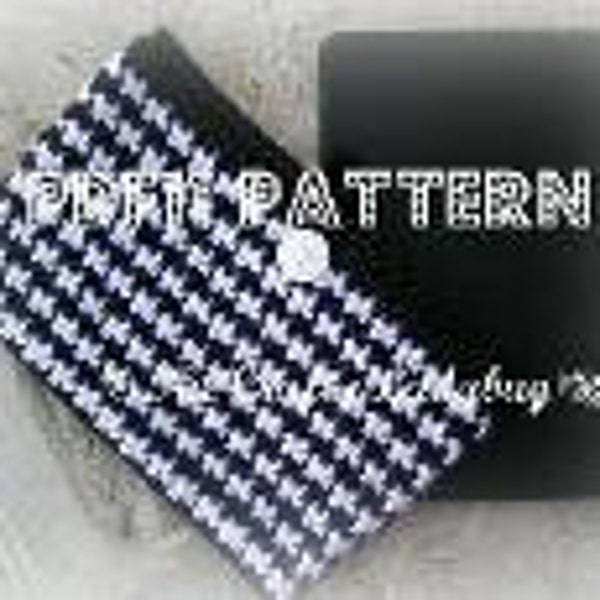 eReader sleeve crochet pattern - Houndstooth design / Kindle Fire / iPad / Nook / Sony / Samsung / any eReader - PDF11