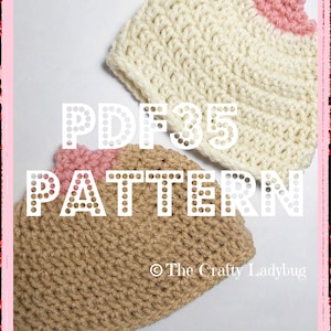 ADULT CONTENT Boobie beanie hat crochet pattern - breast cancer awareness - boob beanie - newborn to adult sizes - digital download