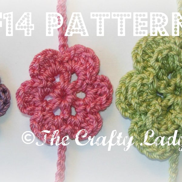 Dainty flower headband/tieback crochet pattern - 3 different sizes included - BONUS INSTRUCTIONS included - PDF14 instant download