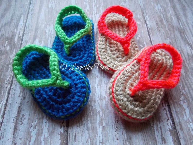 Baby flip flops pattern PDF74 digital download image 2