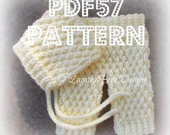 Conjunto de pantalón y gorro de bebé con textura - patrón de crochet - talla recién nacido únicamente - PDF57 descarga instantánea