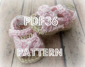 Baby Peeptoe Booties Schnittmuster - PDF36 digitaler Download