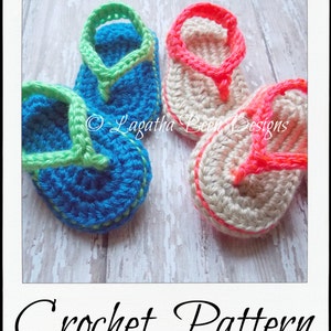 Baby flip flops pattern PDF74 digital download image 1