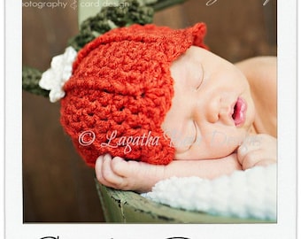 Pumpkin crochet hat pattern - 7 sizes included - preemie to adult - PDF2 digital download