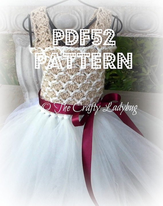 Crochet and Tulle Tutu Dress III and Headband Pattern Set - PDF52 and PDF54  Digital Downloads - Etsy