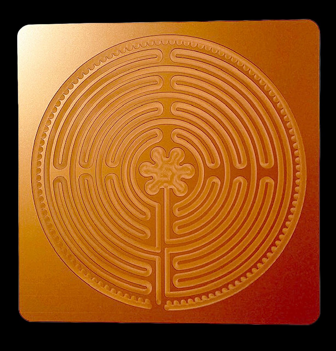 12" Chartres Acrylic Finger Labyrinth • Meditation Tool • Mindfulness ...