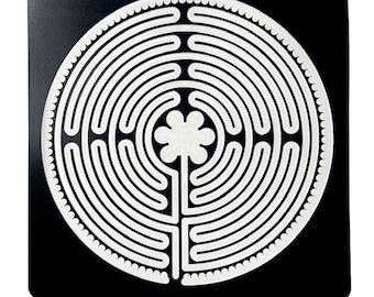 12" Chartres Acrylic Finger Labyrinth • Meditation Tool • Mindfulness Aid • Stress Relief • Thoughtful Gift