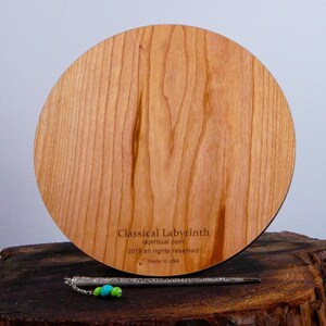 7" Classical Finger Labyrinth on Cherry Wood • Mindfulness Tool • Meditation • Stress Relief • Thoughtful Gift image 5