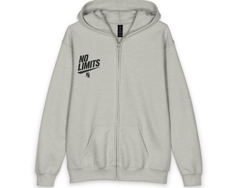 No Limits Youth Zip Hoodie | Motivational Full Zip Sweatshirt | Inspirational Kids Hoodie | Streetwear Hoodie | Gift for Boys & Girls