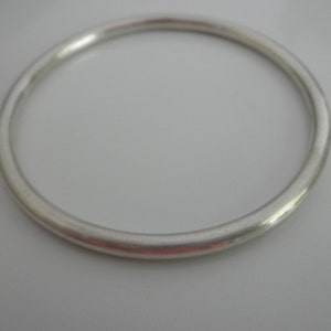 HEAVY sterling silver bangle bracelet 925 solid sterling silver round bangle bracelet thick sterling silver bangle image 3