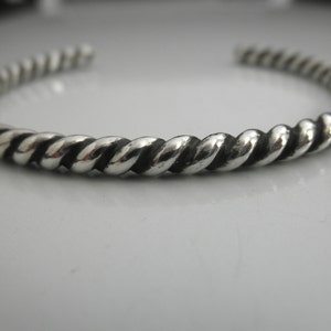 Sterling silver twisted Cuff bracelet image 1