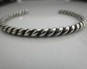 Sterling silver twisted Cuff bracelet