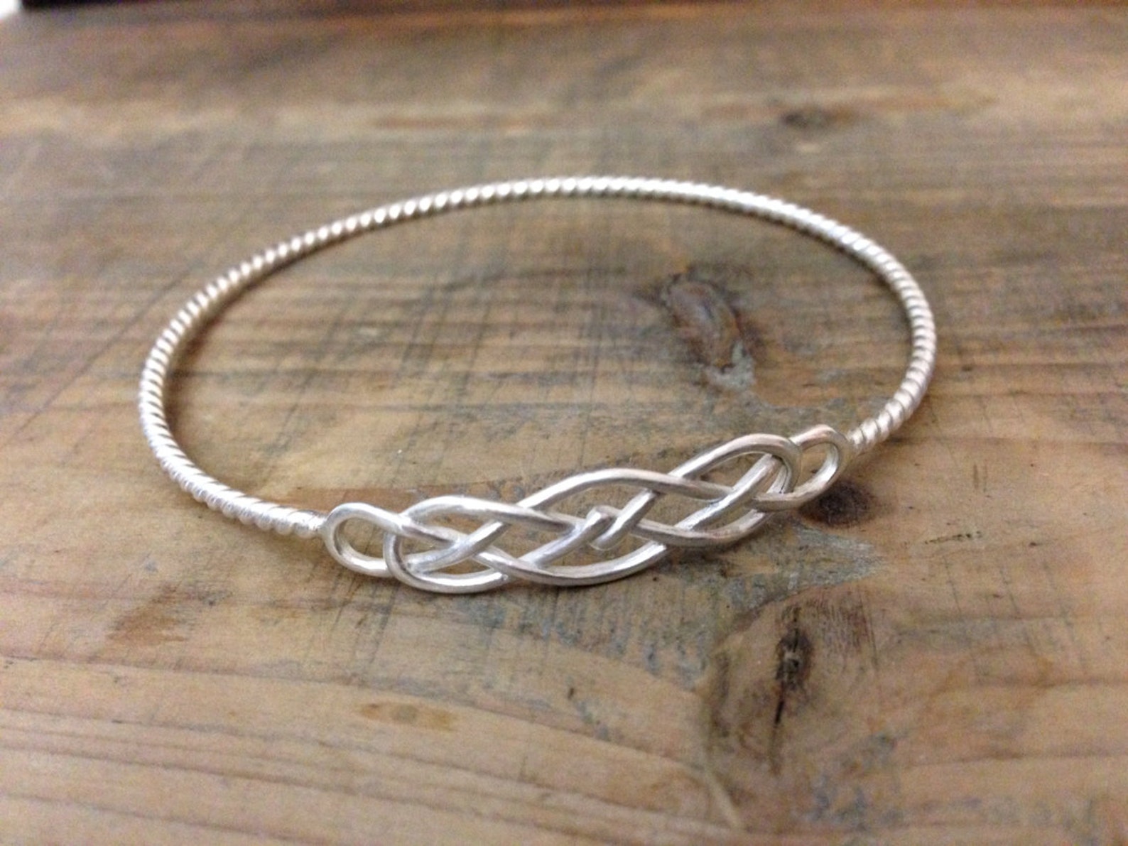 Celtic Knot Bangle Bracelet Etsy