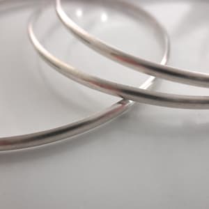 Set of 7 handmade sterling silver bangle bracelets half round bangles set of bangles 925 solid sterling silver semanario image 2