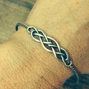 Celtic knot bangle bracelet