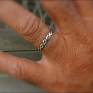 Infinity design sterling silver cuff ring