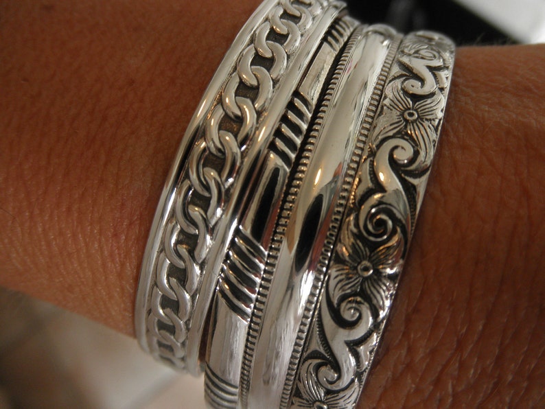 Sterling silver Cuff bracelet image 3