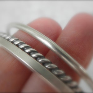 Set of 3 Sterling silver bangle bracelets image 4