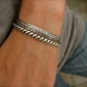 Sterling silver twisted Cuff bracelet image 3