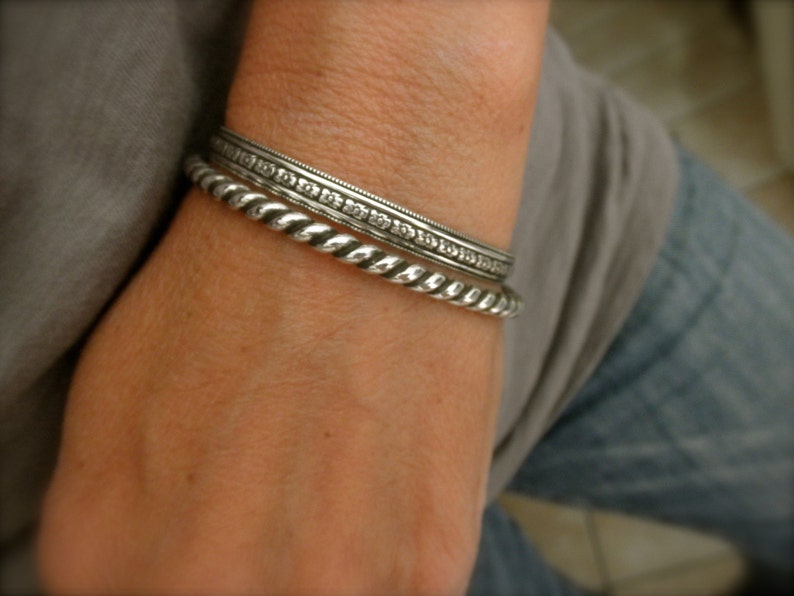 Sterling silver twisted Cuff bracelet image 3