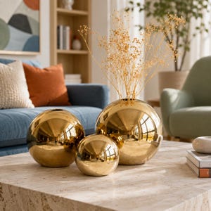 Large gold vase