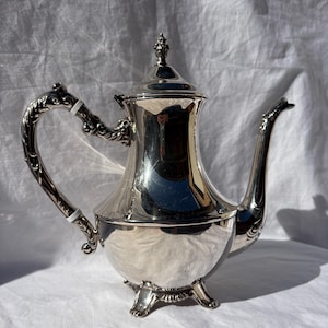 Cafetera o tetera Rodd vintage bañada en plata / Cafetera con base / Elegante vajilla de plata para té y café / Vajilla vintage australiana